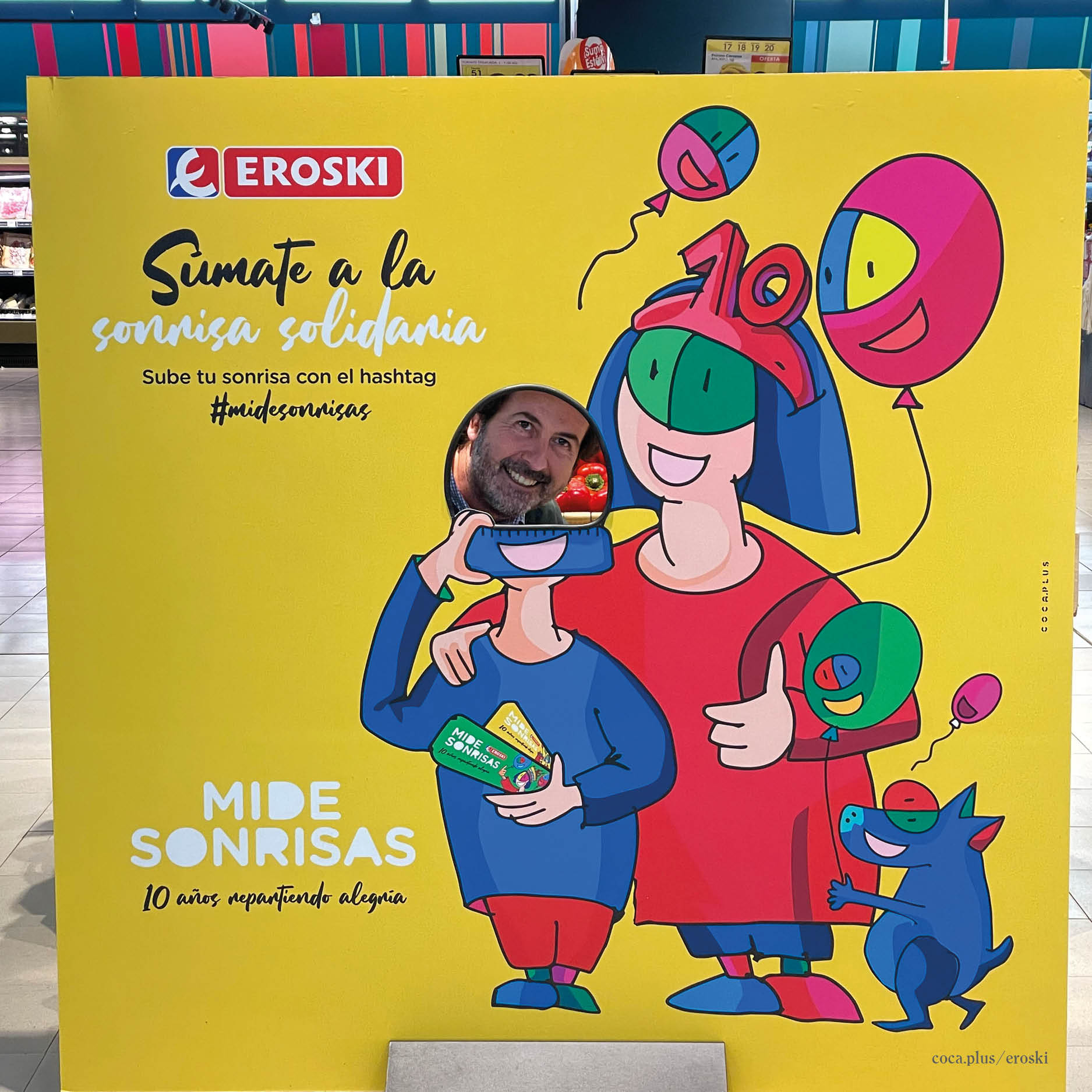 Eroski, campaña 'Mide sonrisas' ilustrada por Fernández-Coca / coca.plus
